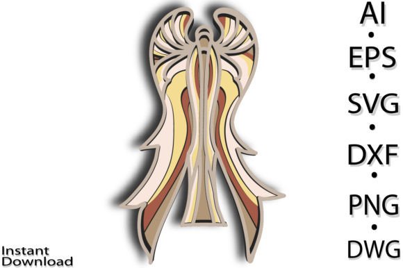 3D Angel Multilayer SVG Lasercut: A Versatile Design for Modern Creativity and Business