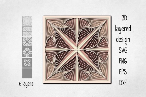 3D Layered Geometric Panel: A Creative Design for Home and Wall Decor