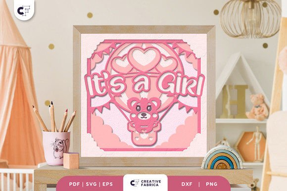 Baby Bear Hot Air Balloon 3D Shadow Box: A Creative Craft for Kids and Adults