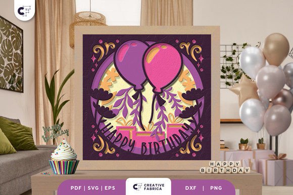 Birthday Balloon 3D Shadow Box Paper Cut: A Unique Way to Celebrate Special Occasions