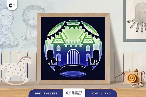 Castle 3D Shadow Box Paper Cut SVG – A Creative Craft Solution