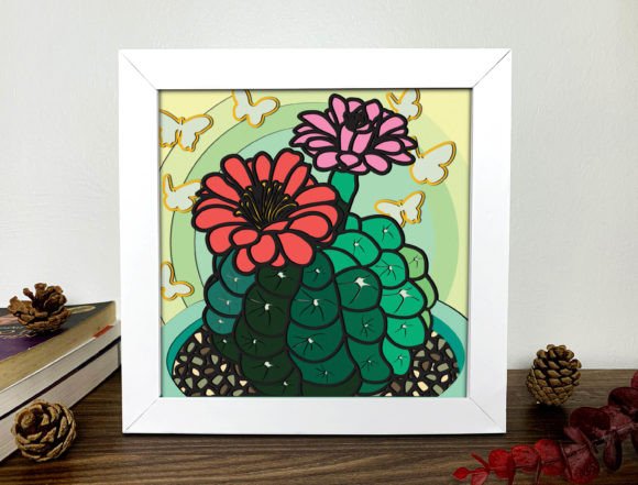 Creating Depth with Cactus Shadow Box 3D Svg