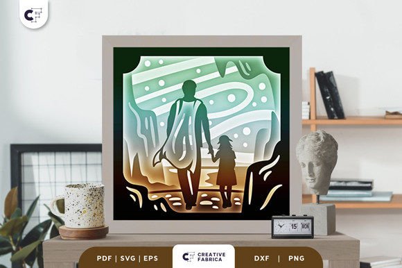 Dad Superhero 3D Shadow Box SVG – A Unique Fusion of Fatherhood and Creativity