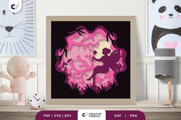 Fairy in the Forest 3D Shadow Box Paper