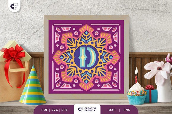 Letter D Alphabet 3D Papercut Shadow Box: A Unique Decor Element