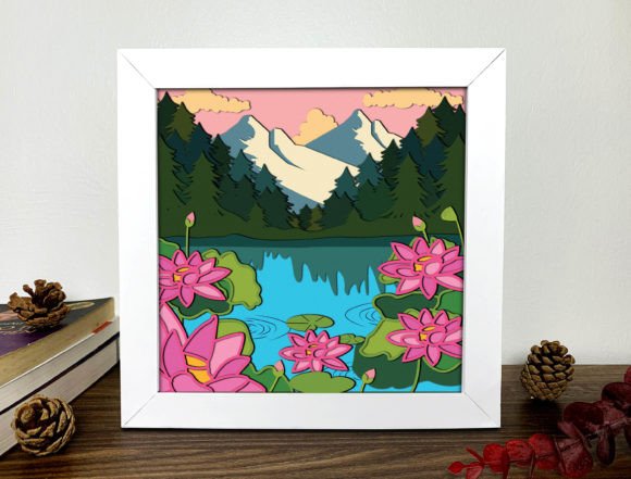 Lotus Pond Shadow Box 3D Svg: A Creative Tool for Crafting Enchanting Paper Art