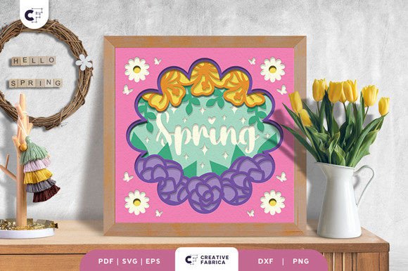 Spring 3D Layered Paper Cut SVG: A Creative and Versatile Addition to Seasonal Home Decor