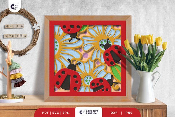 Spring Bug Garden 3D Shadow Box: A Vibrant Addition to Your Creative Projects