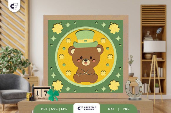 St. Patrick’s Bear 3D Shadow Box: A Versatile Addition to Creative and Decorative Workflows