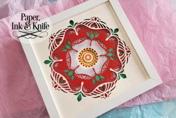 Tudor Rose 3D Papercut Shadowbox: A Layered Creative Solution for Art and Display